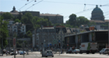 View from the train station: E.T.H. Hauptgebaude is on the left, the University main building is on the right.